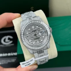 Rolex GMT – Master II 40mm Full Moissanite HongKong Replica 1:1 – Top Quality Version