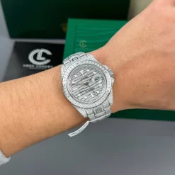 Rolex GMT – Master II 40mm Full Moissanite HongKong Replica 1:1 – Top Quality Version
