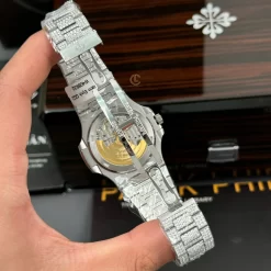 Patek Philippe Nautilus 5711/1A 40mm Full Moissanite HongKong Replica 1:1 – Top Quality Version