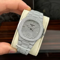 Patek Philippe Nautilus 5711/1A 40mm Full Moissanite HongKong Replica 1:1 – Top Quality Version