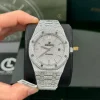 Audemars Piguet Royal Oak 15400ST 41mm Full Moissanite Hongkong Replica 1:1 – Top Quality Version