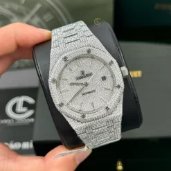 Audemars Piguet Royal Oak 15400ST 41mm Full Moissanite Hongkong Replica 1:1 – Top Quality Version
