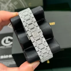 Audemars Piguet Royal Oak 15400ST 41mm Full Moissanite Hongkong Replica 1:1 – Top Quality Version