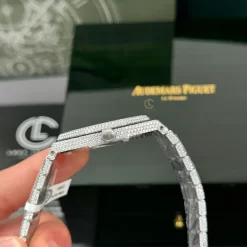 Audemars Piguet Royal Oak 15400ST 41mm Full Moissanite Hongkong Replica 1:1 – Top Quality Version