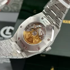 Audemars Piguet Royal Oak 15400ST 41mm Full Moissanite Hongkong Replica 1:1 – Top Quality Version