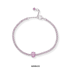 Tennis Bracelet Pink S IL6585 - Bespoke Silver
