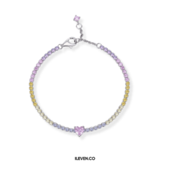 Tennis Bracelet Rainbow IL6587 - Bespoke Silver