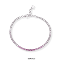 Tennis Bracelet Pink Deep IL6583 - Bespoke Silver