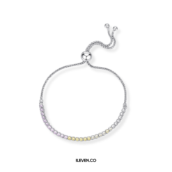 Tennis Bracelet Rainbow Mix IL6610 - Bespoke Silver