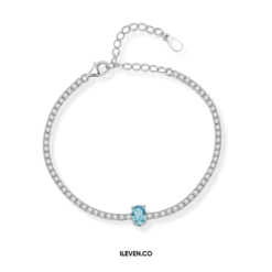 Tennis Bracelet Sang Blue IL6568 - Bespoke Silver