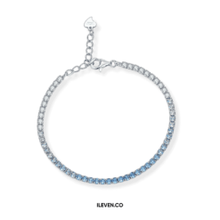 Tennis Bracelet Ice Blue IL6581 - Bespoke Silver